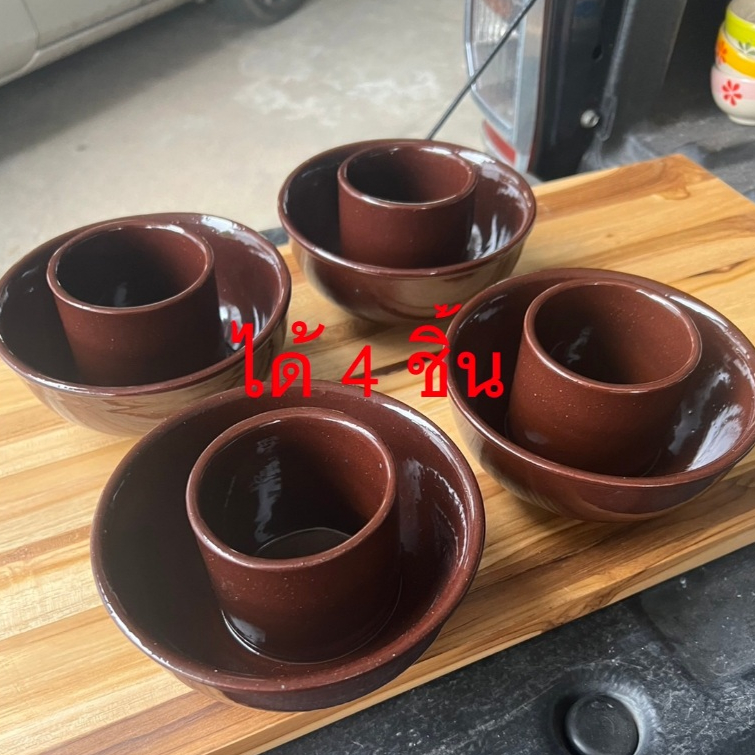 ที่รองขาตู้ โต๊ะกับข้าวเซรามิค สีน้ำตาลเข้ม (4ชิ้น) ออกใบกำกับภาษีได้ ขนาด กว้าง 5.5นิ้ว (ความกว้างวงใน 2.8นิ้ว) สูง 3 น