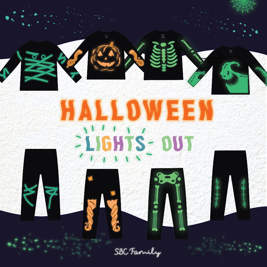 (Limited)ชุดเซทเรืองแสงฮาโลวีนเด็ก Halloween LIghts Out
