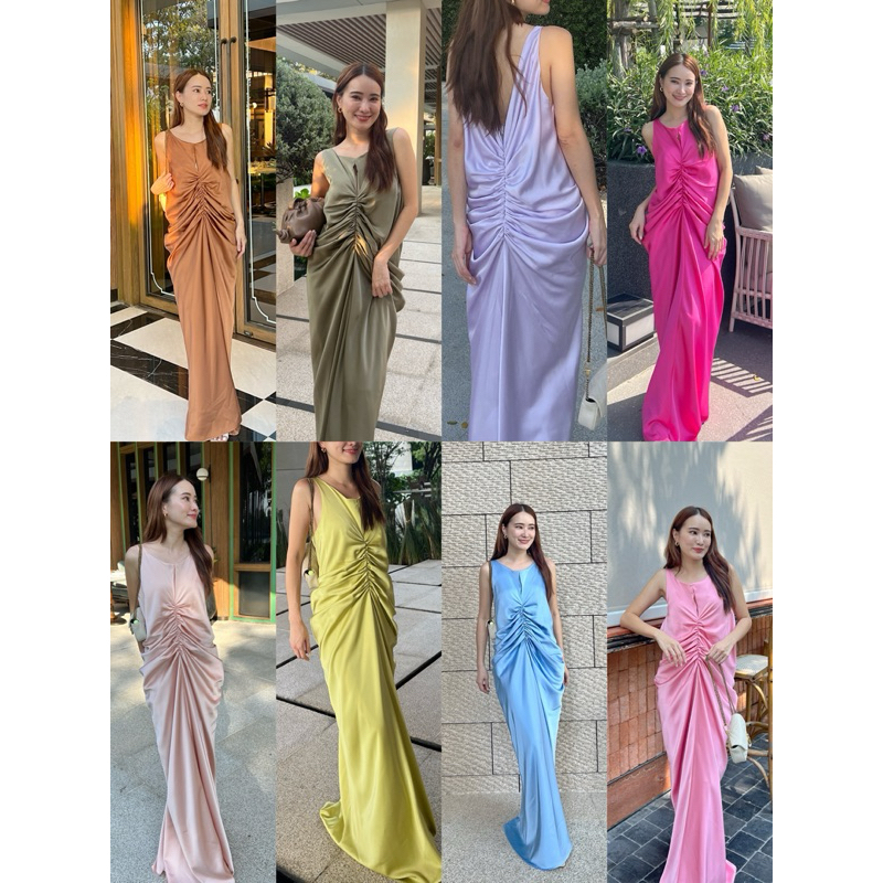 Peaceeveninggown : Dandelion dress พร้อมส่ง เดรสไปงานแต่ง ชุดไปงานแต่ง เดรสไปงาน ชุดเพื่อนเจ้าสาว