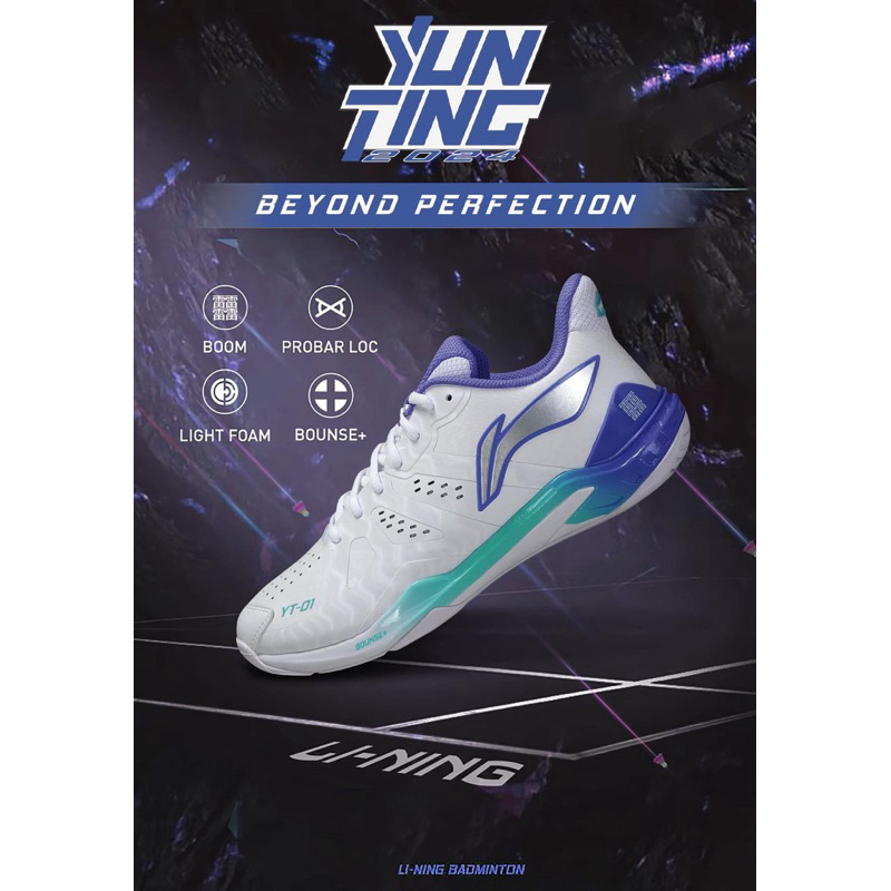 LI-NING รองเท้าแบดมินตัน รุ่น 🌩⚡️YUN TING 2024 : Thunder Cloud⚡️🌩