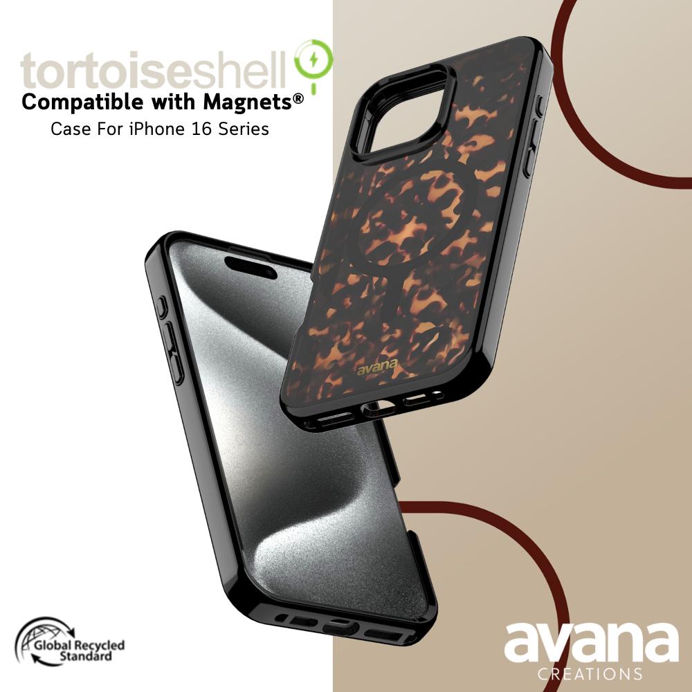 avana creations tortoise shell compatible with Magnets﻿®  เคสกันกระแทก สำหรับ iPhone 16 I 16 Pro I 16 Promax