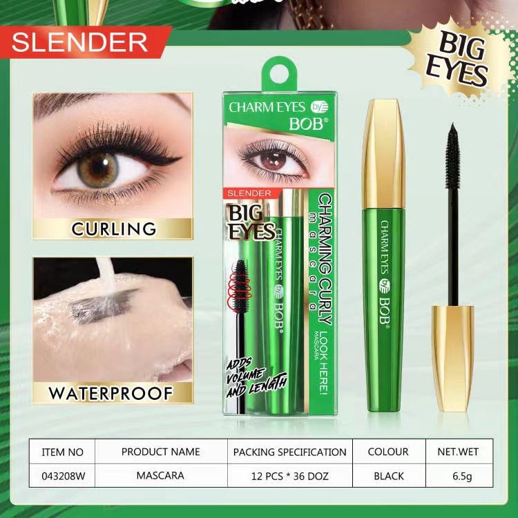 043208W & 66029-03B มาสคาร่าเขียว BOB กันน้ำ ติดทนยาวนาน หนางอนตลอดวัน