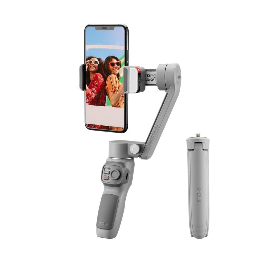 Zhiyun Smooth Q3 ไม้กันสั่น 3 แกน มาพร้อมไฟ LED ในตัวหมุนได้ แถมฟรี Zhiyun Caseพร้อมขาตั้ง [Combo set]