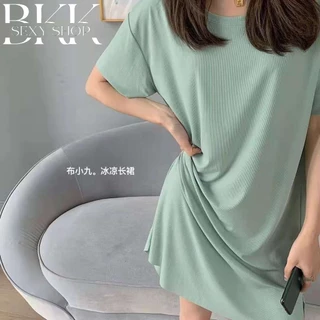 BKK SEXY ชุดกระโปรง ชุดใส่นอน ชุดนอนน่ารัก 🌈 ทรงโอเวอร์ไซส์ เนื้อผ้านุ่ม B-1011