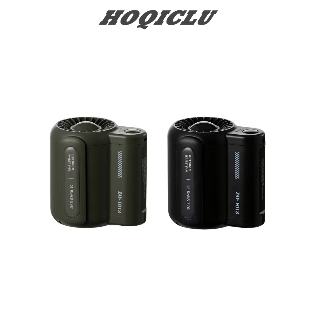 HOQICLU พัดลมแขวนคอ พัดลม พัดลมคาดเอว พัดลม ติดเอว ​ลมสูงอายุการใช้งานแบตเตอรี่ยาวนาน พัดลมเอวแขวน