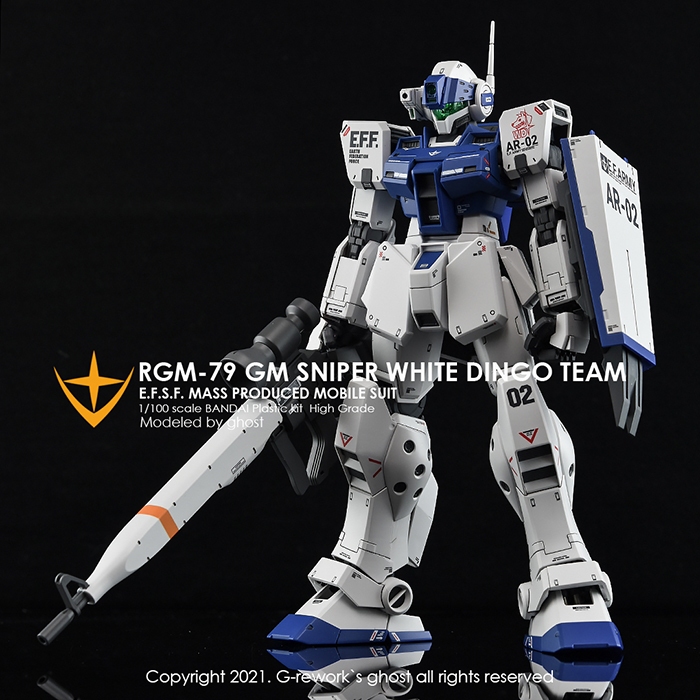 พร้อมส่ง G-REWORK CUSTOM DECAL MG 1/100 RGM-79SP GM SNIPER II [WHITE DINGO]