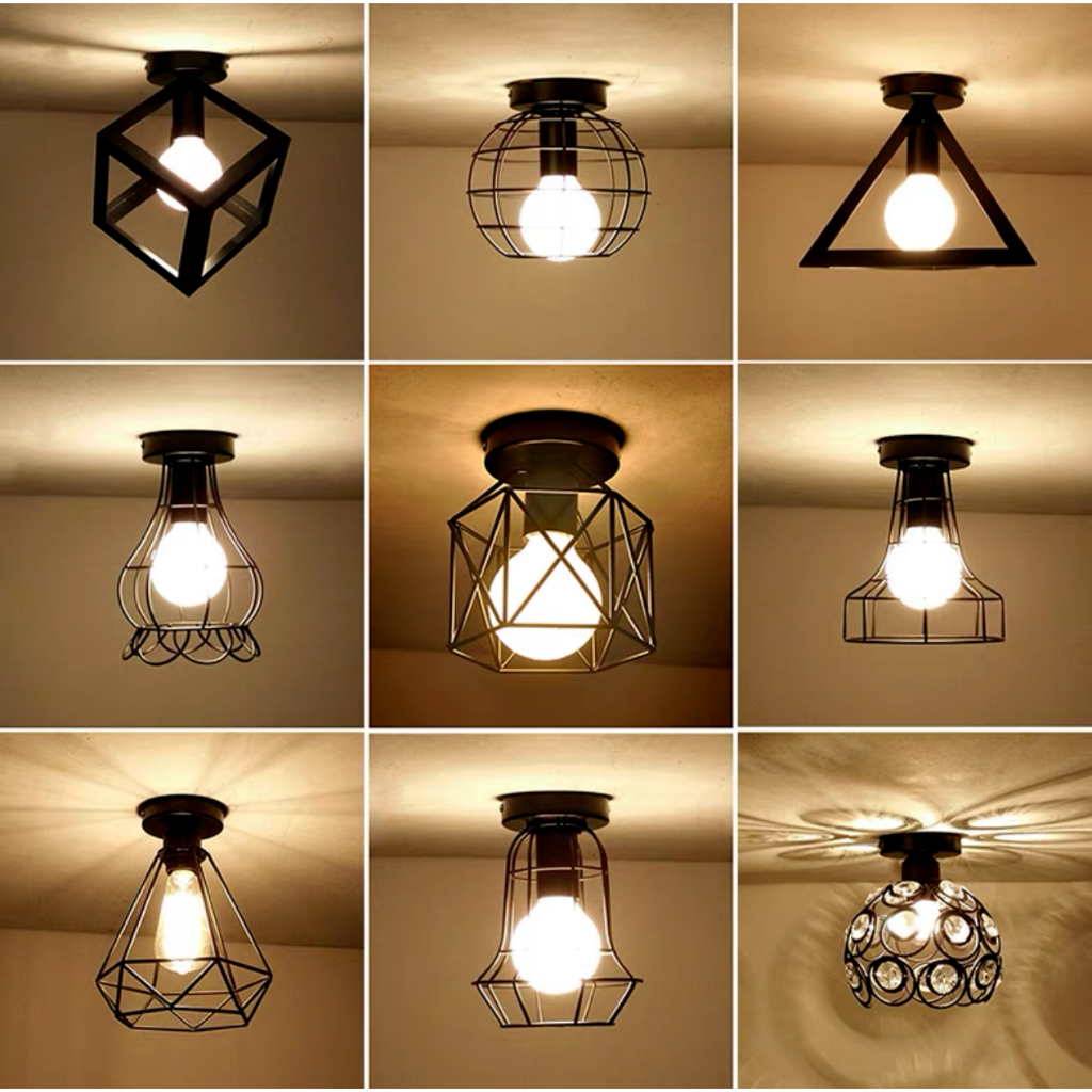 ราคาถูกที่สุด220V,E27.,LED Retro อุตสาหกรรมโคมไฟสไตล์ยุโรปชุดไฟเพดานโคมไฟระย้าโมเดิร์นเหล็กสีดำไฟตั้งโต๊ะ LED