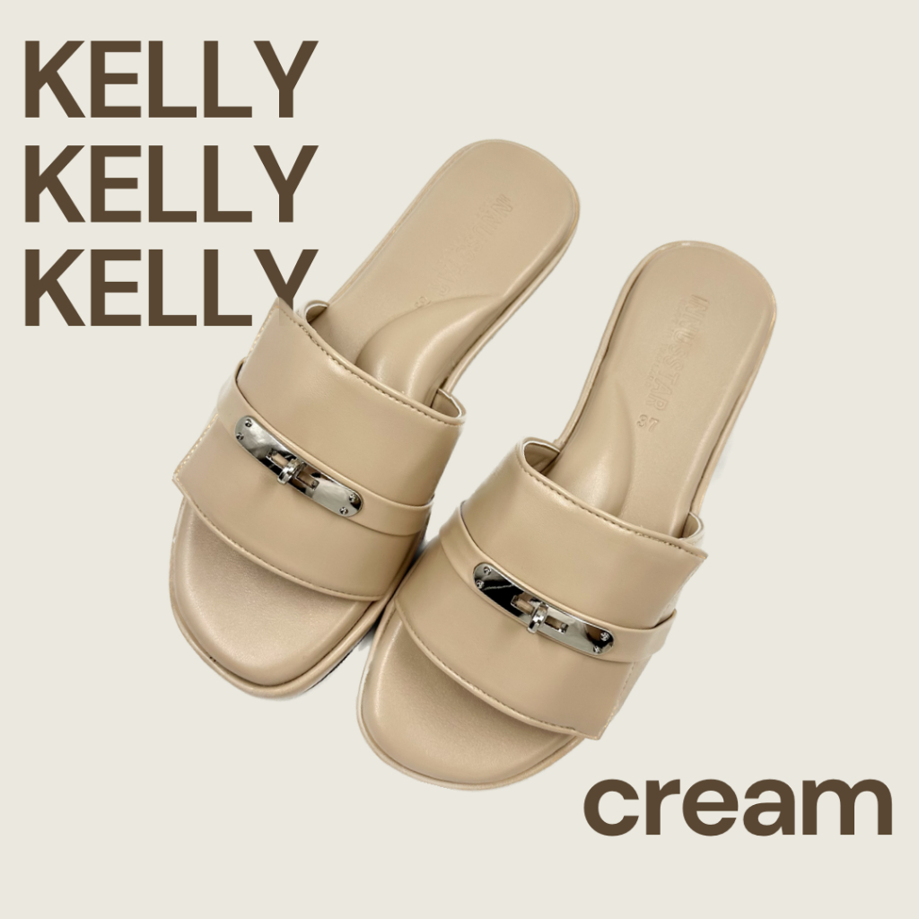 🧡รุ่นKELLY🔗รองเท้าแตะลูกคุณพื้นนุ่มหนังนิ่มงานดีไซน์เก๋ๆ พร้อมส่ง3สีส่งของทุกวัน