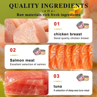 【CAT&DOG】แมวอาหารเปียก 85G เนื้อสัตว์กระป๋องบริสุทธิ์ธรรมชาติอินทรีย์เสริมน้ำกระป๋องอาหารแมวอาหารว่า
