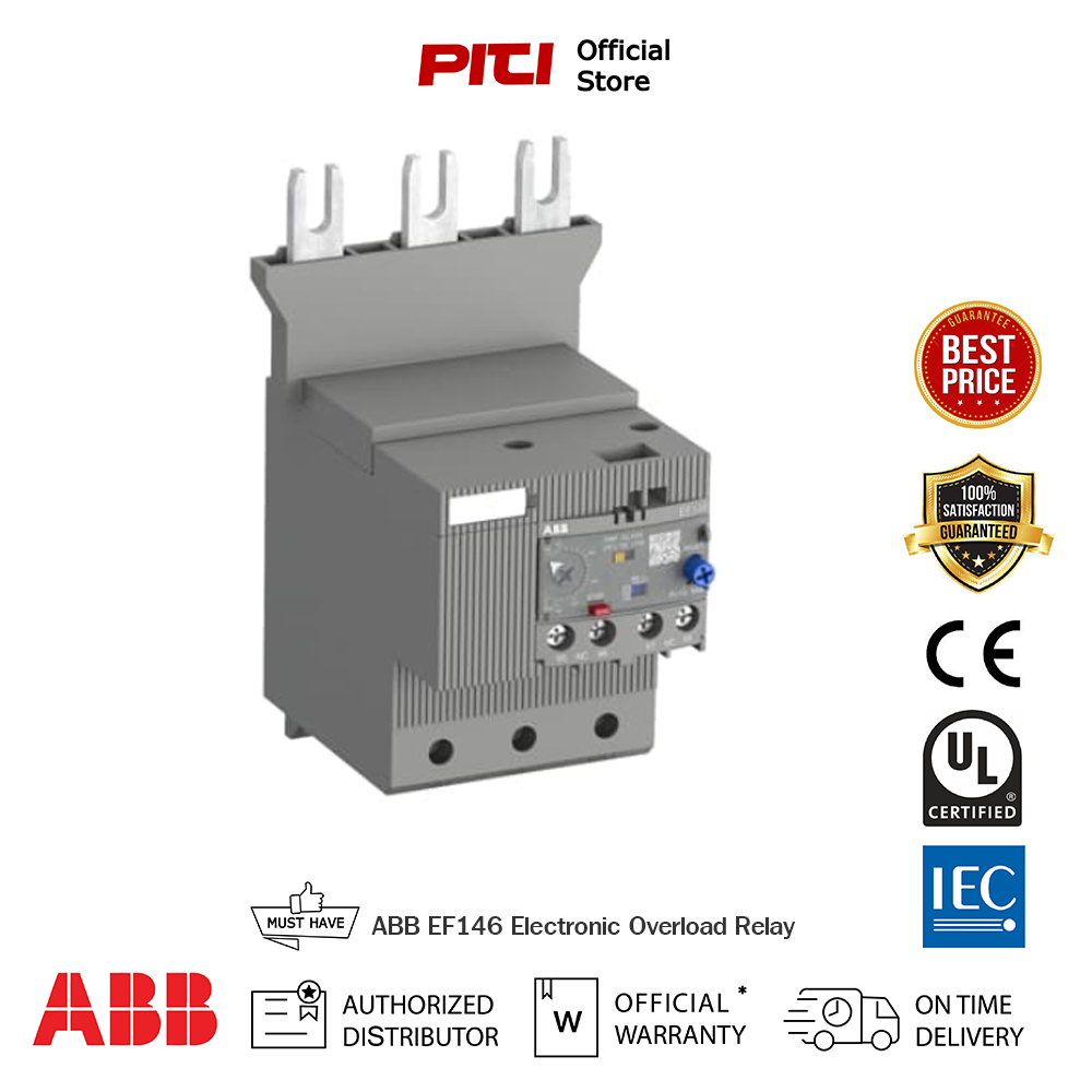 ABB EF146-150 Electronic Overload Relays ช่วงปรับกระแส (54-150A) สำหรับคอนแทคเตอร์ AF116 - AF140