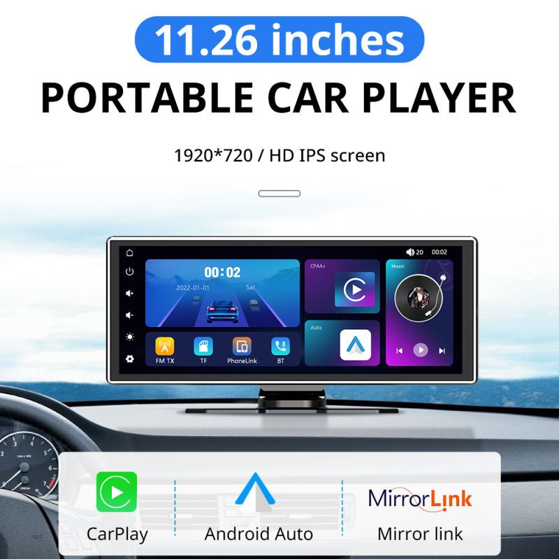 Wireless CarPlay three -dimensional portable mp5 hd IPS touch screen, Android Auto Play Control Cont