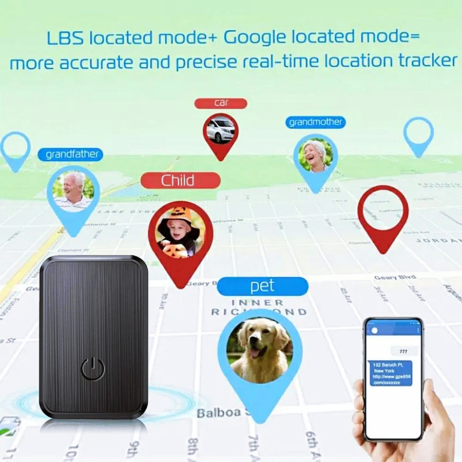 GPS GF08 ติดตามรถ ติดตามคน ไม่จำเป็นต้องติดตั้ง มีแม่เหล็กด้านหลัง ใช้งานต่อเนื่องได้'360 วัน