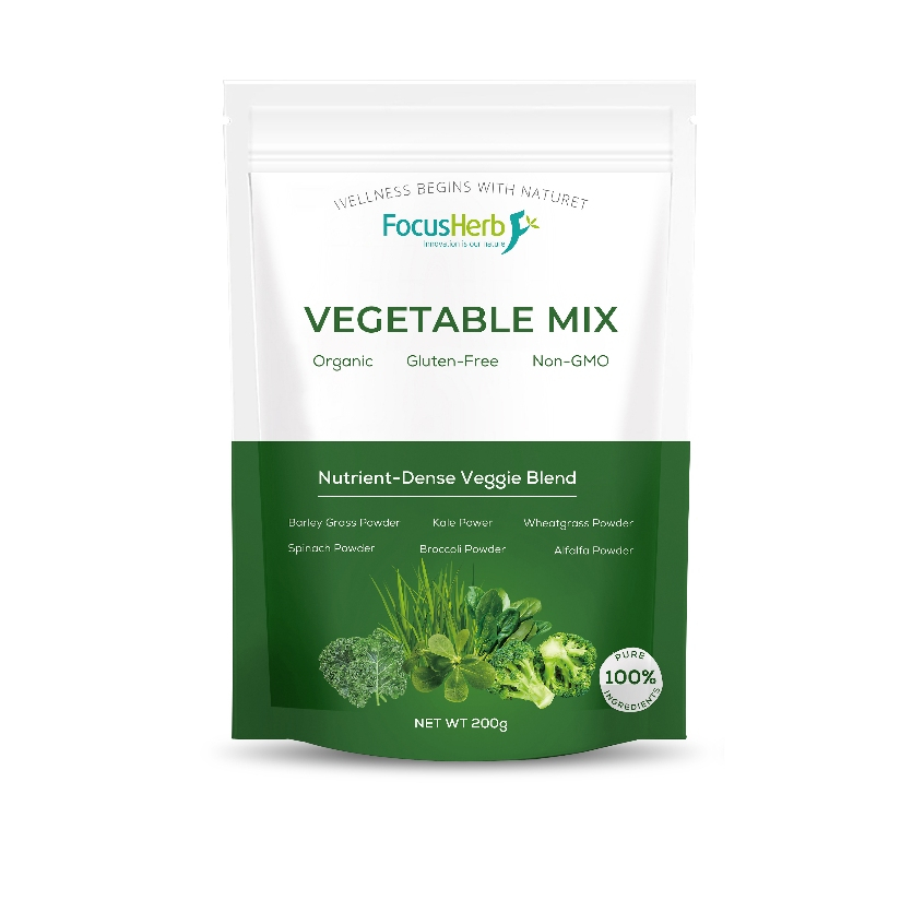 ผงผักรวม ออร์แกนิค (Organic Green Mix Powder) ขนาด 200g