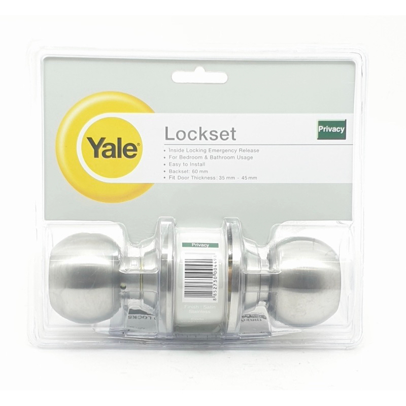 ลูกบิดประตูห้องน้ำYale (ไม่มีกุญแจ) สแตนเลส