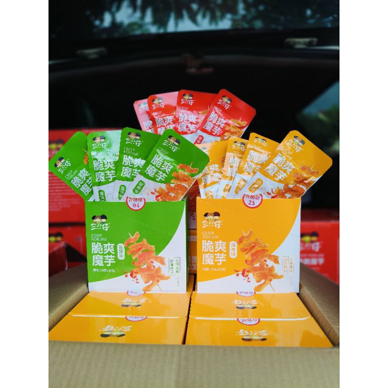 หมึกกรุบ10บาท รสหมาล่า(ซองละ18กรัม) เส้นบุกปรุงรส หมาล่าุ(1กล่อง 20ซอง)