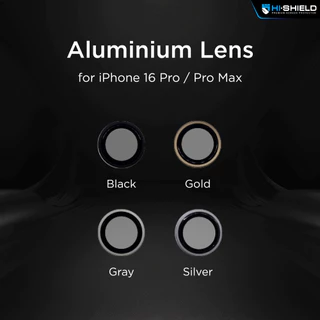 [ฟิล์มกล้อง iPhone 16Pro/ProMax]HI-SHIELD กระจกกันเลนส์กล้อง 3D Matte Aluminium Lens รุ่น iPhone 16Pro / 16ProMax