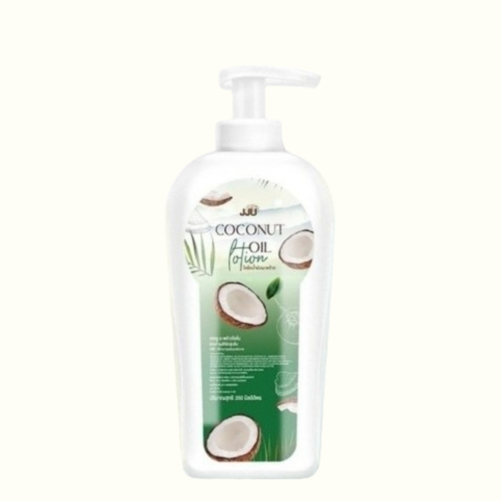 JJ Coconut Oil Lotion โลชั่นน้ำมันมะพร้าวบำรุงผิวกาย 1 ขวด 350ml.