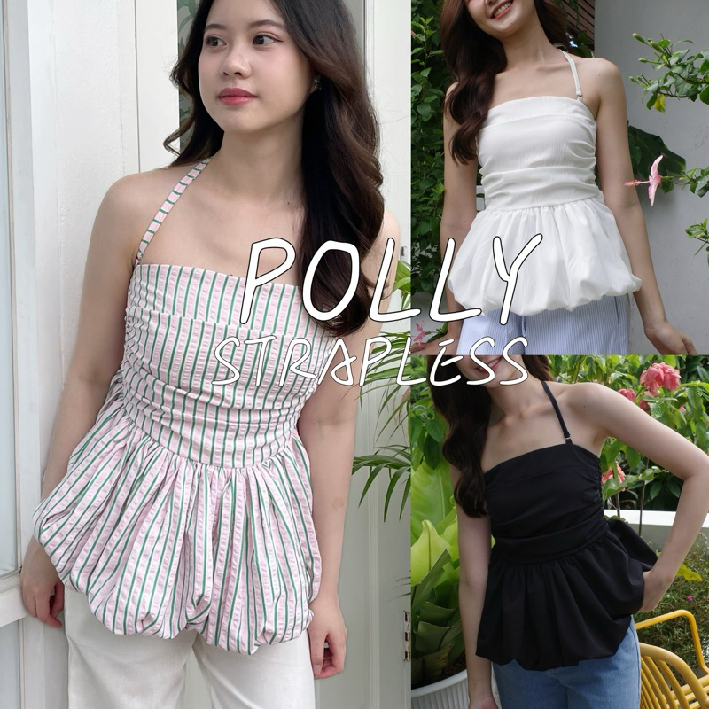 DL38- POLLY STRAPLESS เกาะอกทรงบอลลูน / dressylismm