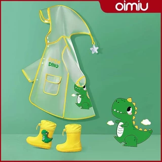 OIMIU<รุ่นอัพเกรด> เสื้อกันฝนเด็ก ชุดกันฝนเด็ก เนื้อผ้าหนา เสื้อกันฝนเด็กลายการ์ตูนน่ารัก เนื้อผ้าหนา เสื้อกันฝน