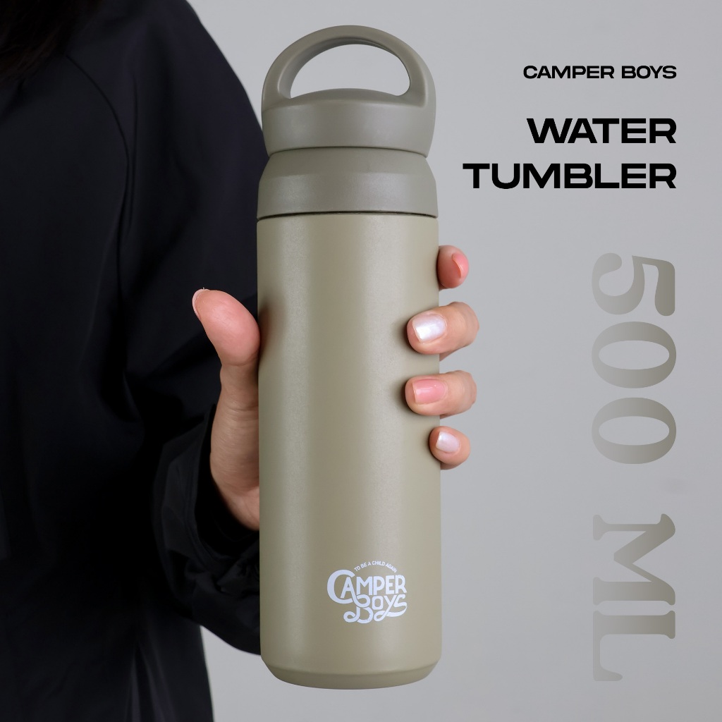 กระบอกน้ำเก็บได้ทั้งร้อนและเย็น แบรนด์ Camper boys พกพาสะดวก มีหูหิ้ว เก็บอุณหภูมิได้นาน 10 ชม.