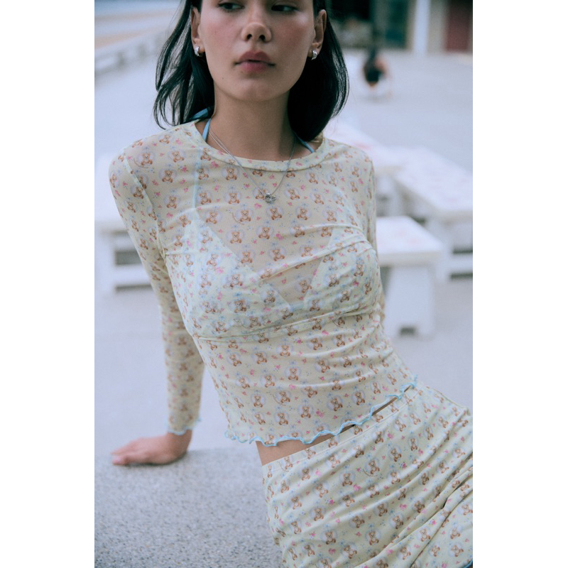 Honey and Buddy mesh top เสื้อตาข่าย waterandothers