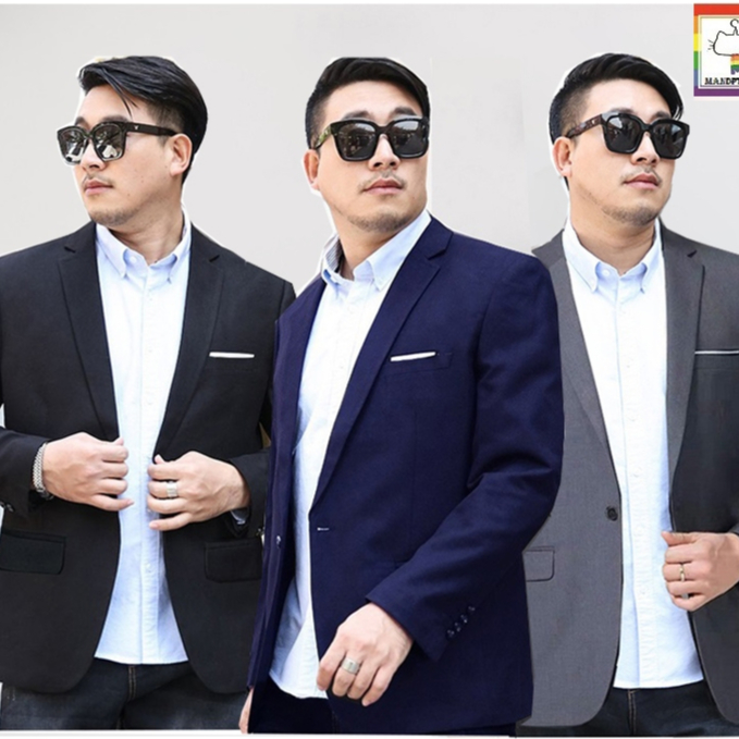 เสื้อสูทผู้ชายไซส์ใหญ่เท่สไตล์เกาหลี5สี#119 (ราคานี้ได้เฉพาะเสื้อ)-พร้อมส่ง-ส่งจากกรุงเทพ-ถ.พุทธบูชา