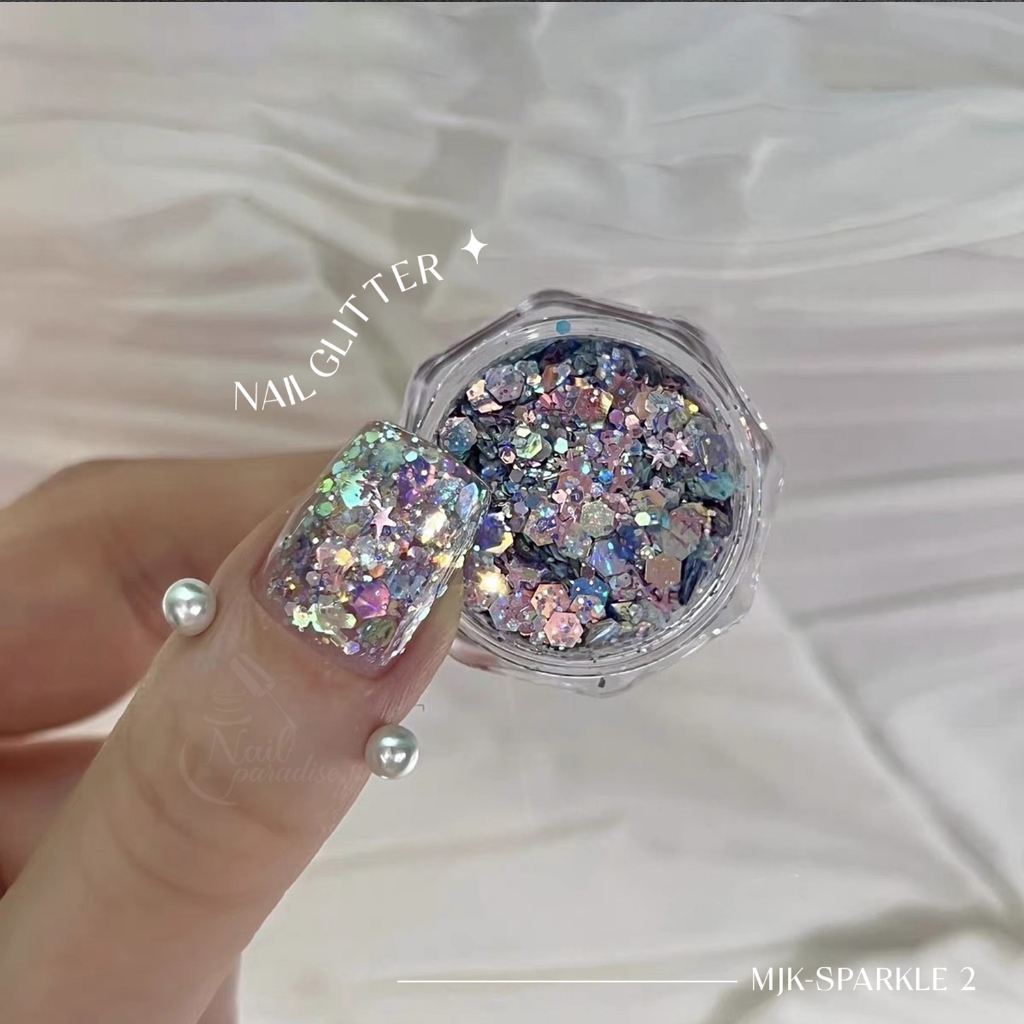 Majikku กลิตเตอร์ตกแต่งเล็บ ผงโอปอล์ สไตล์เกาหลี ญี่ปุ่น Nail DIY Glitter ตกแต่งเล็บ กากเพชร