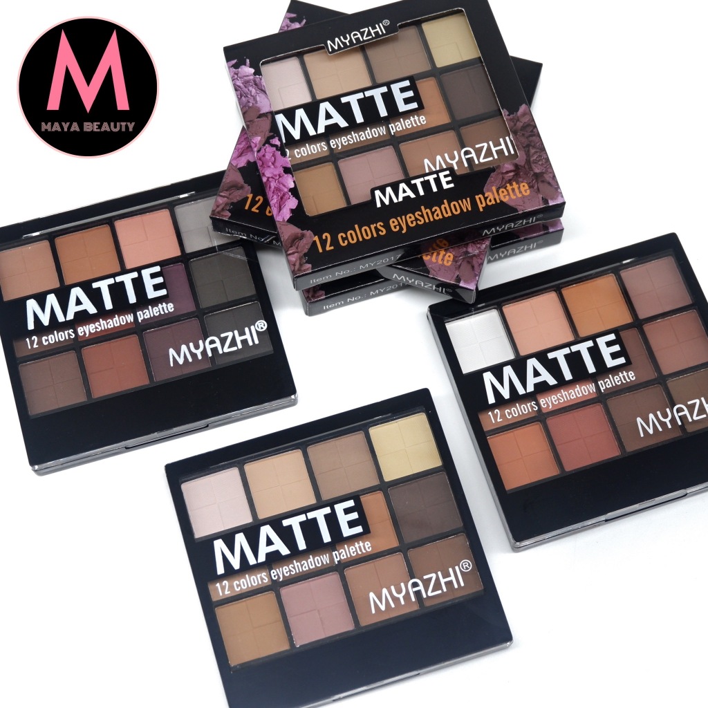 MYAZHI Matte Color Eyeshadow Palette พาเลทอายแชโดว์เนื้อแมทต์ สีสวยกลืนเป็นธรรมชาติ (MY2017)
