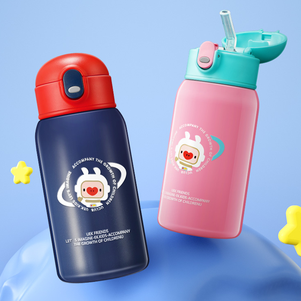 กระติกน้ำเก็บอุณหภูมิ UEK รุ่น Space 550 ml. กระติกน้ำเด็ก กระติกน้ำนักเรียน อนุบาล ประถม สแตนเลส316
