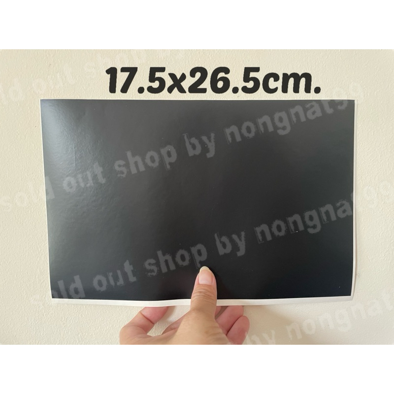 1 แผ่น สติกเกอร์สี ขนาด6 3/8“x10 3/4”นิ้ว PVC เนื้อพีวีซี สติ๊กเกอร์กันน้ำ DIY สีพื้น ดำด้าน