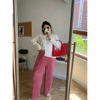 CiCi Plus+(2277) เสื้อไหมพรมคอกลมแขน ยาวกระดุมสามารถใช้งานได้จริงเหมาะสำหรับสาวเกาหลี