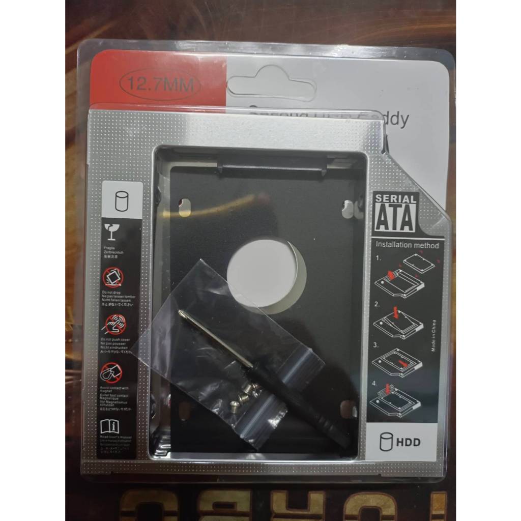 Elit ถาดแปลง ใส่ HDD SSD ในช่อง DVD Notebook 9.0mm Universal SATA 2nd HDD SSD Hard Drive Caddyใจ
