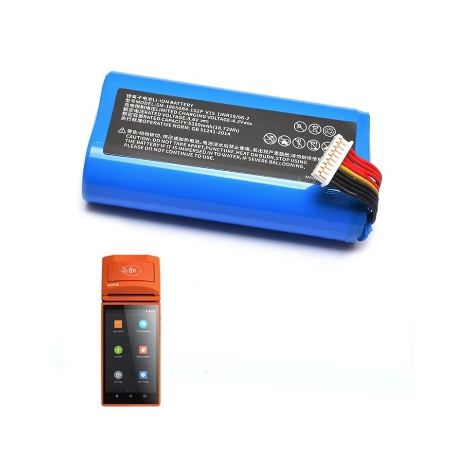 แบตเตอรี่เครื่อง Sunmi P1 4G V1S WS920 W6900 5200MAh เครื่อง P1