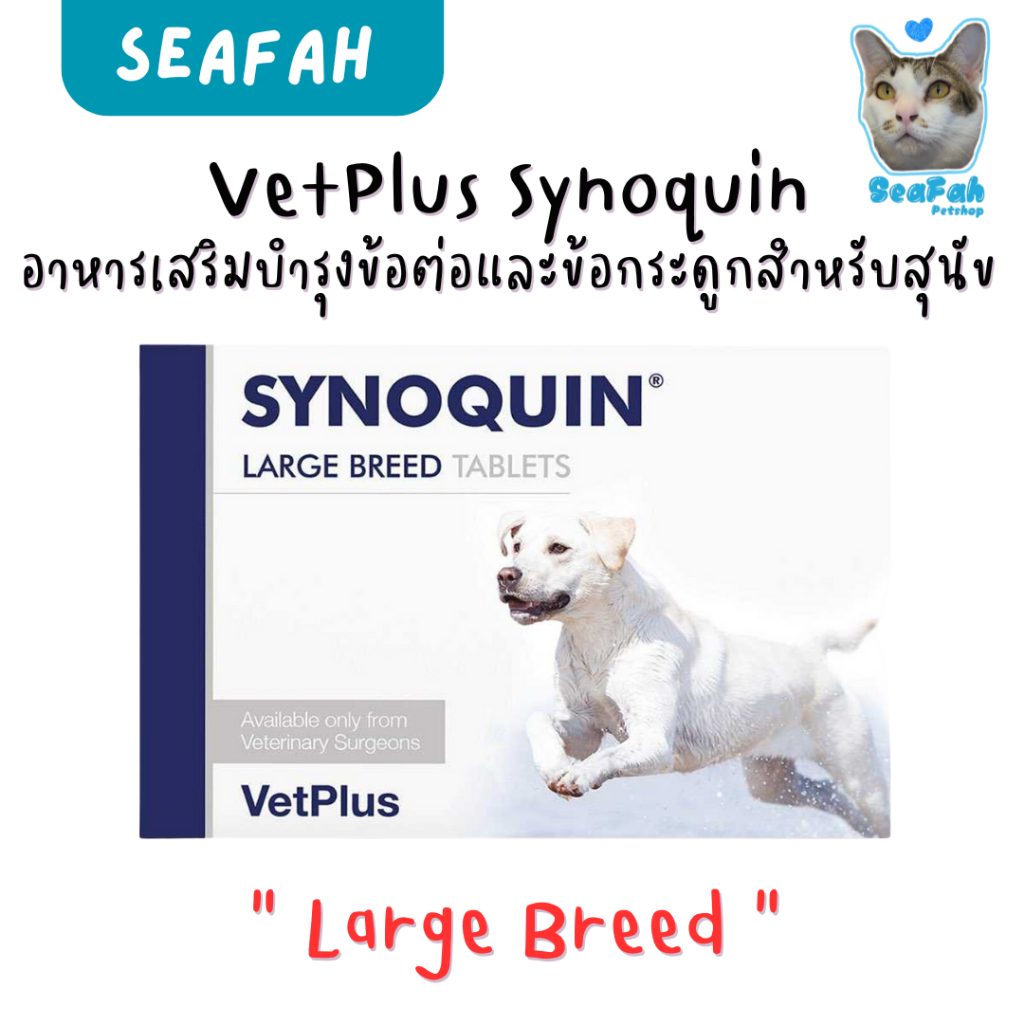 [1 กล่อง 120 เม็ด] Synoquin Large breed บำรุงข้อกระดูกและข้อต่อ สุนัขพันธุ์ใหญ่