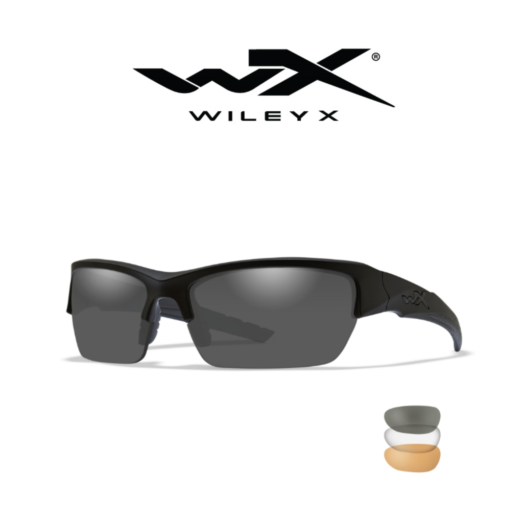 แว่นตา Wiley-X Valor Matte Tan, Matte Black แว่น Safety Tactical กึ่งไร้ขอบ น้ำหนักเบา เสริมขอบยาง b