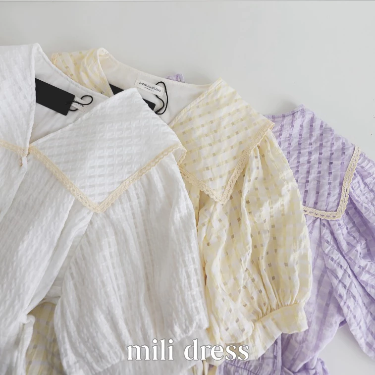พร้อมส่ง 1-2 วัน🔥mili dress เดรสยาว มีแขนไปคาเฟ่ น่ารักเกาหลี