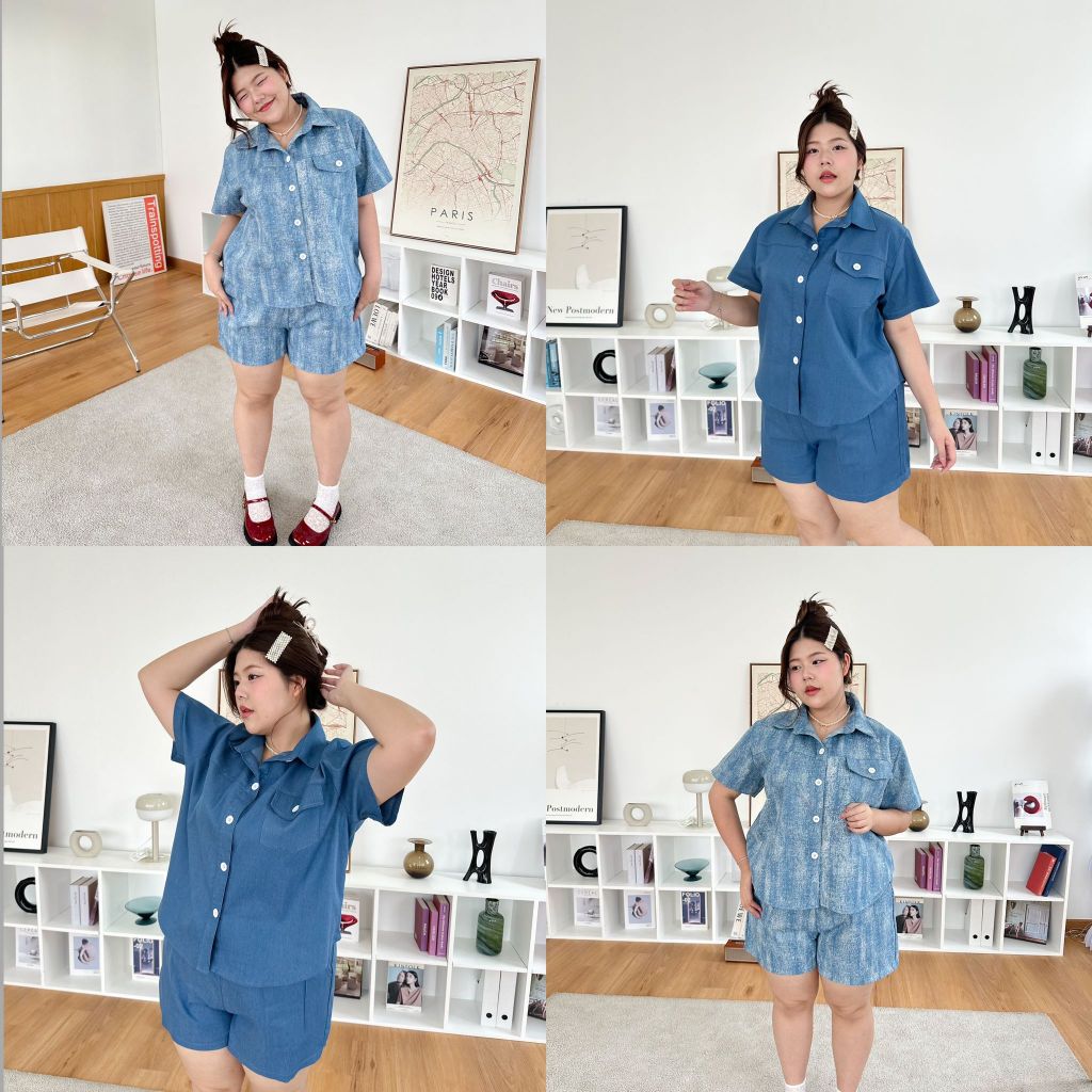 Penelope Jeans Set เซทยีนส์ สาวอวบ - clarine_bkk
