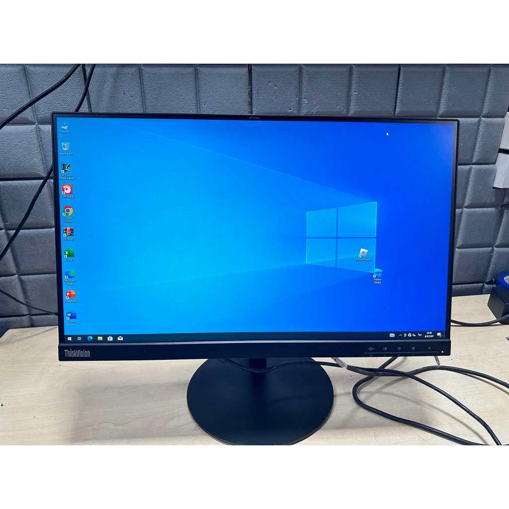 จอคอม21.5นิ้วLENOVO ThinkVision T22i-10 21.5” Wide FHD IPS Monitor สภาพดีใช้งานปกติ มือ2 ยืดได้ หมุน