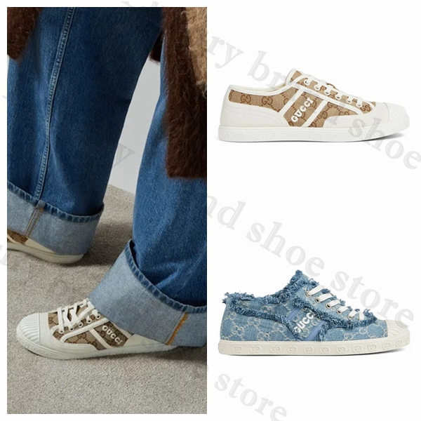 👟Gucci, classic, GG canvas, ผู้หญิง, รองเท้าผ้าใบ, แท้💯
