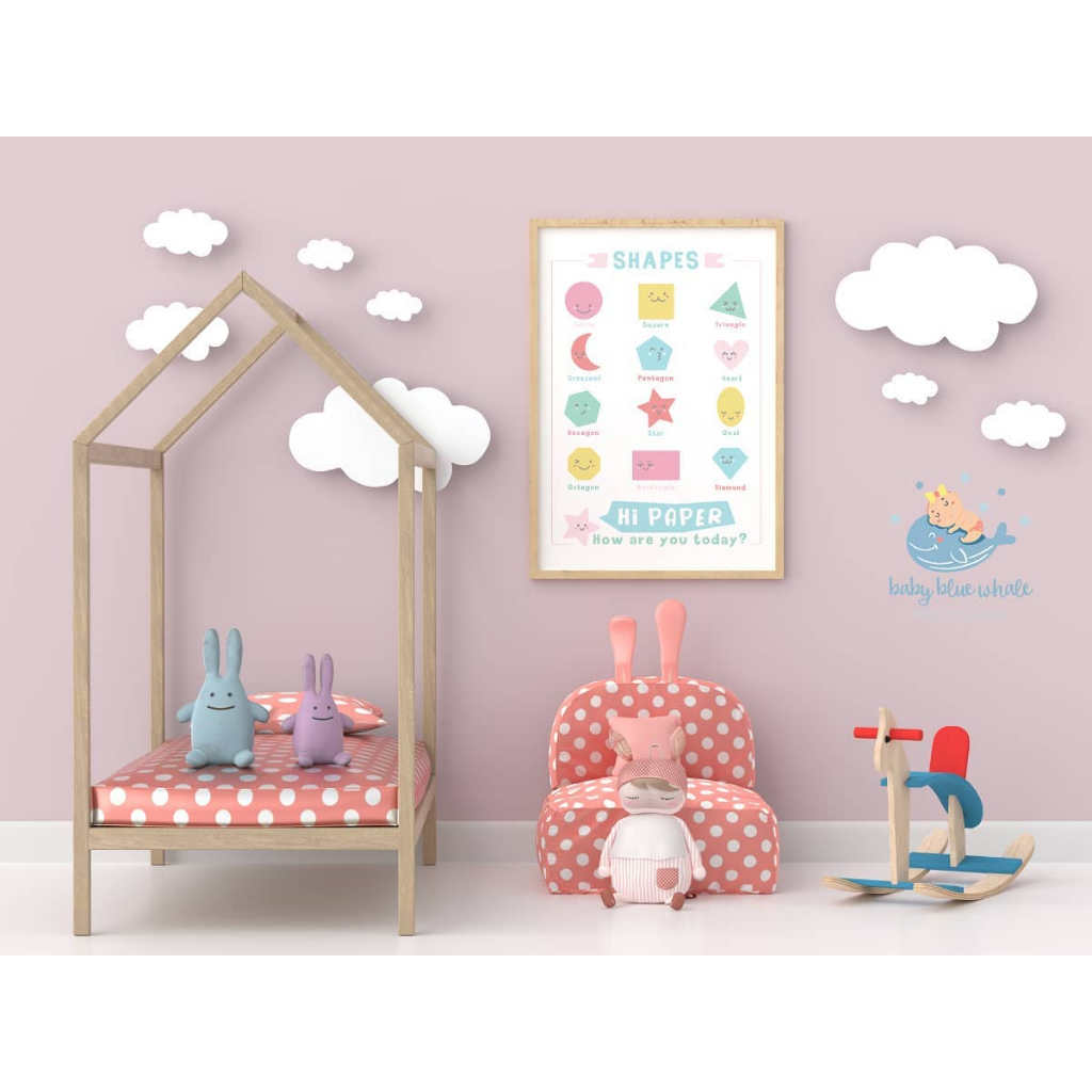 Baby Blue Whales โปสเตอร์เด็ก รูปทรง ใส่ชื่อได้ / Personalized Shapes Poster [Pre-Order รอสินค้า 7-14 วัน] ราคา ถูกที่สุด ดีลบีเคเค แกลเลอรีภาพที่ 4