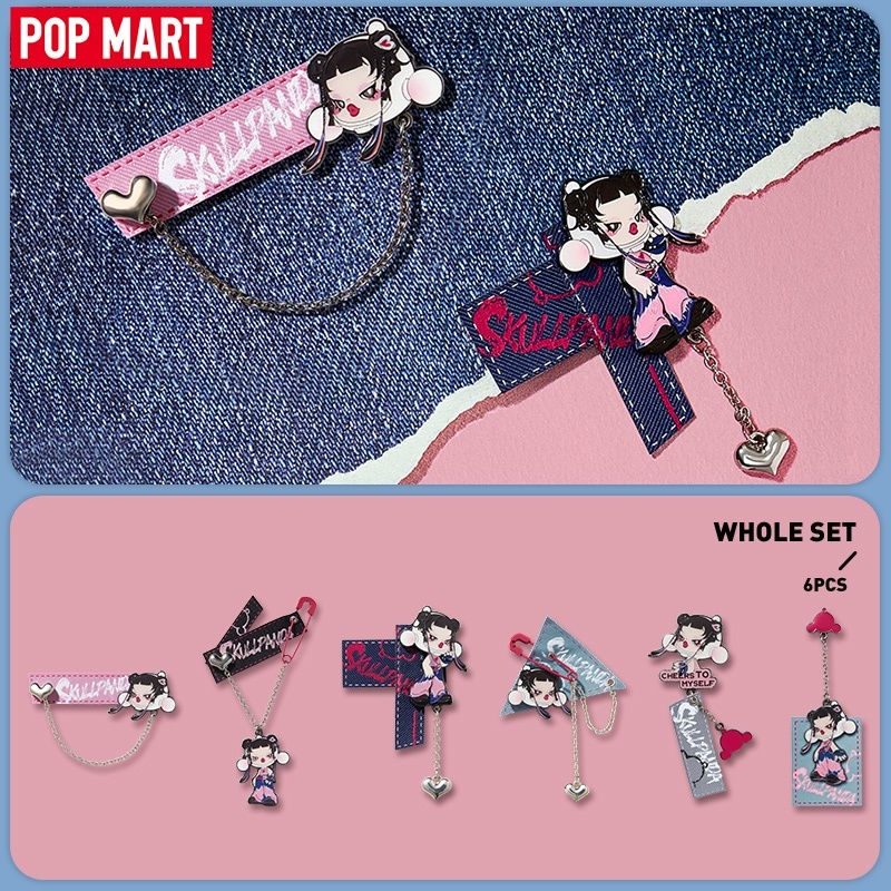 [ส่งฟรี] ซื้อผ่านวิดีโอหน้าร้านลด 100 SKULLPANDA CHEERS TO MYSELF เข็มกลัดสกัลแพนด้า Pop mart ของแท้ แบบจุ่มไม่แกะ
