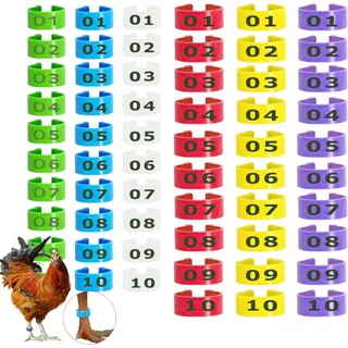 ไก่ ห่วงขาไก่ เเหวนพลาสติกไส่ขาไก่ ห่วงล้อมขาไก่ ห่วงรัดขาไก่ หลายสี ปรับขนาดได้