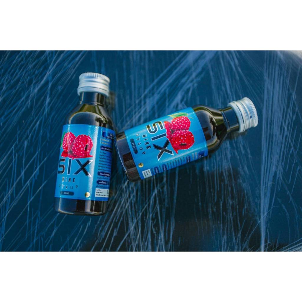 SiXNINE ไซรับ ของแท้ 100% ฝาเงิน 50 ขวด 60 ml กลิ่นราสเบอร์รี่ หัวเชื้อน้ำหวานเข้มข้น น้ำหวานราคาถูก