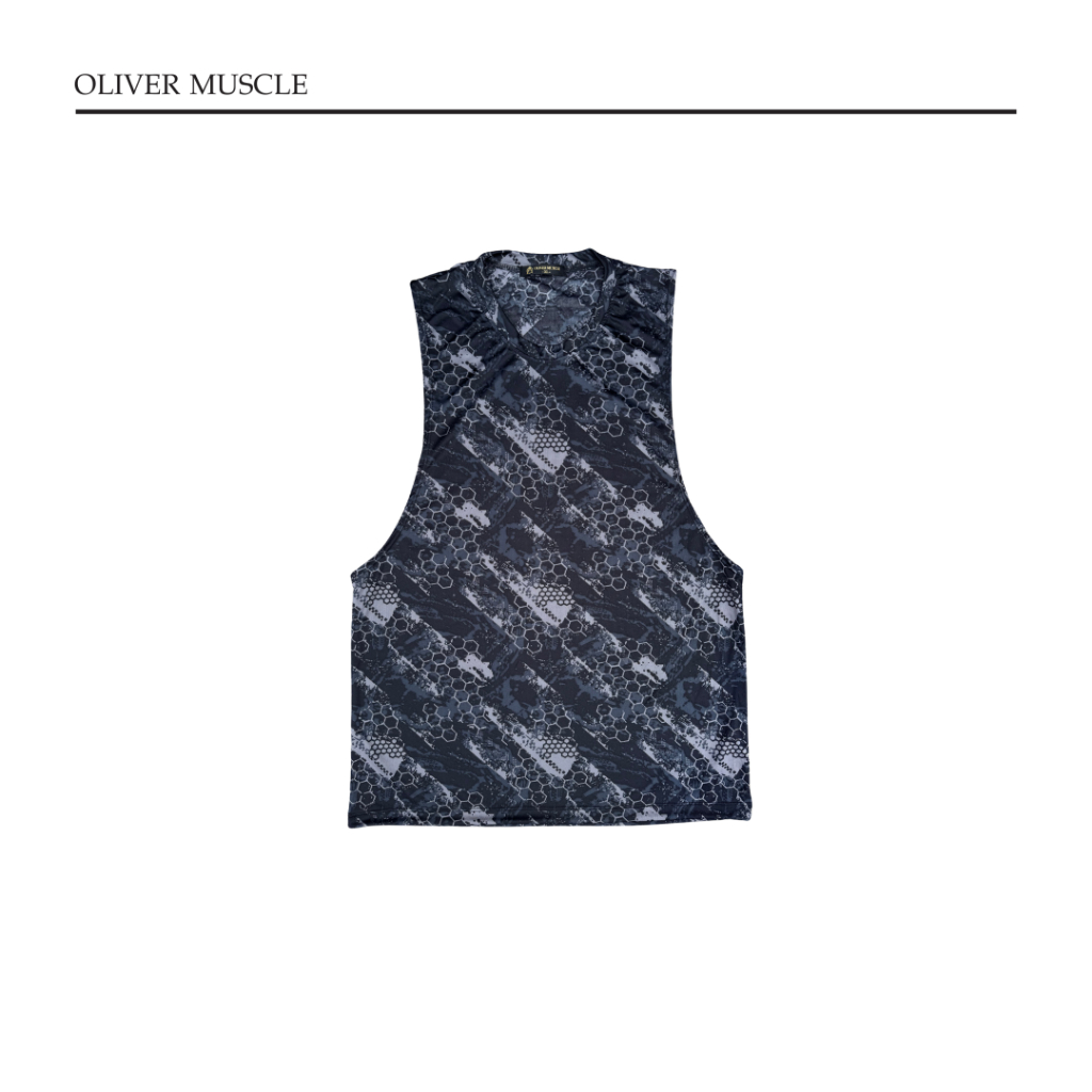 เสื้อกล้ามเว้าปีกลาย Honey Comb ใส่ออกกำลังกาย แบรนด์ Oliver Muscle