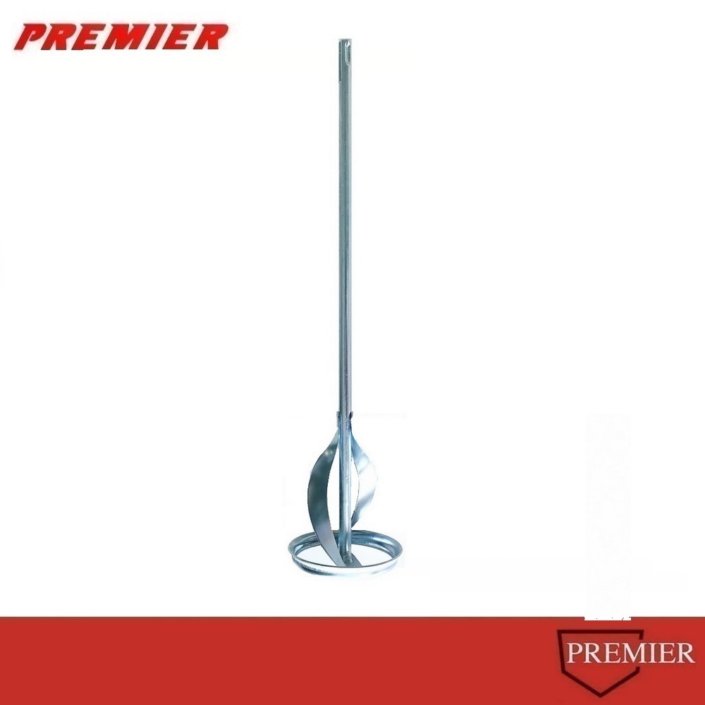 แกนสีเงิน ใบพาย ปลายเหล็กใบกวน หัวปั่นปูน เหล็กกวนสี สำหรับผสมสี Drill Paint Pot Plaster Mixer เส้นผ่าศูนย์กลาง 80 mm