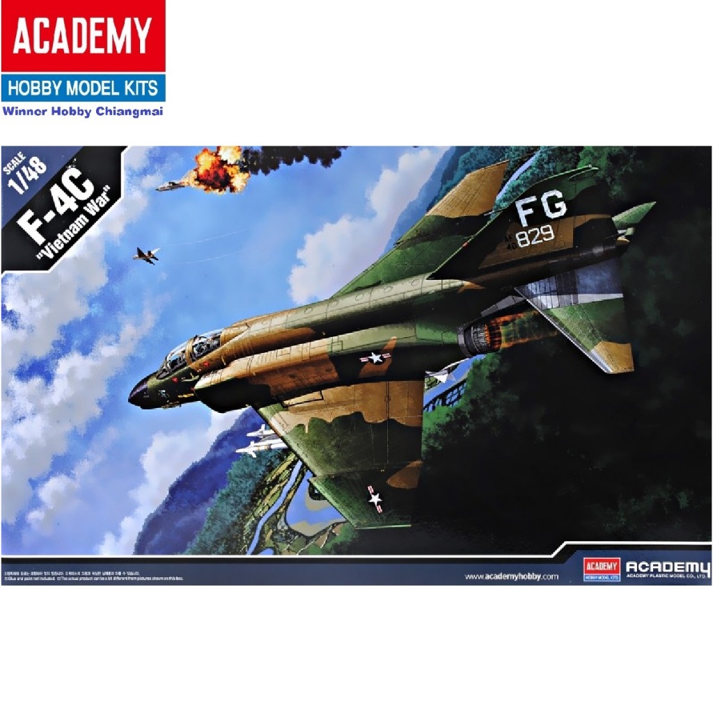 โมเดลเครื่องบิน Academy 12294 F-4C Vietnam War 1/48