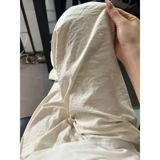 ครีมสีขาวเนื้อสัมผัสขากว้างกางเกงผู้หญิงฤดูร้อนใหม่เอวสูงรู้สึกหลวมและขี้เกียจนมสบาย ๆ Fuyamamoto กางเกง