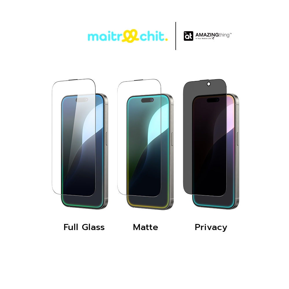 AMAZINGthing รุ่น Titan Glass (Tray) ฟิล์มกระจกกันรอยสำหรับ iPhone 16 / 16 Plus / 16 Pro / 16 Pro Max