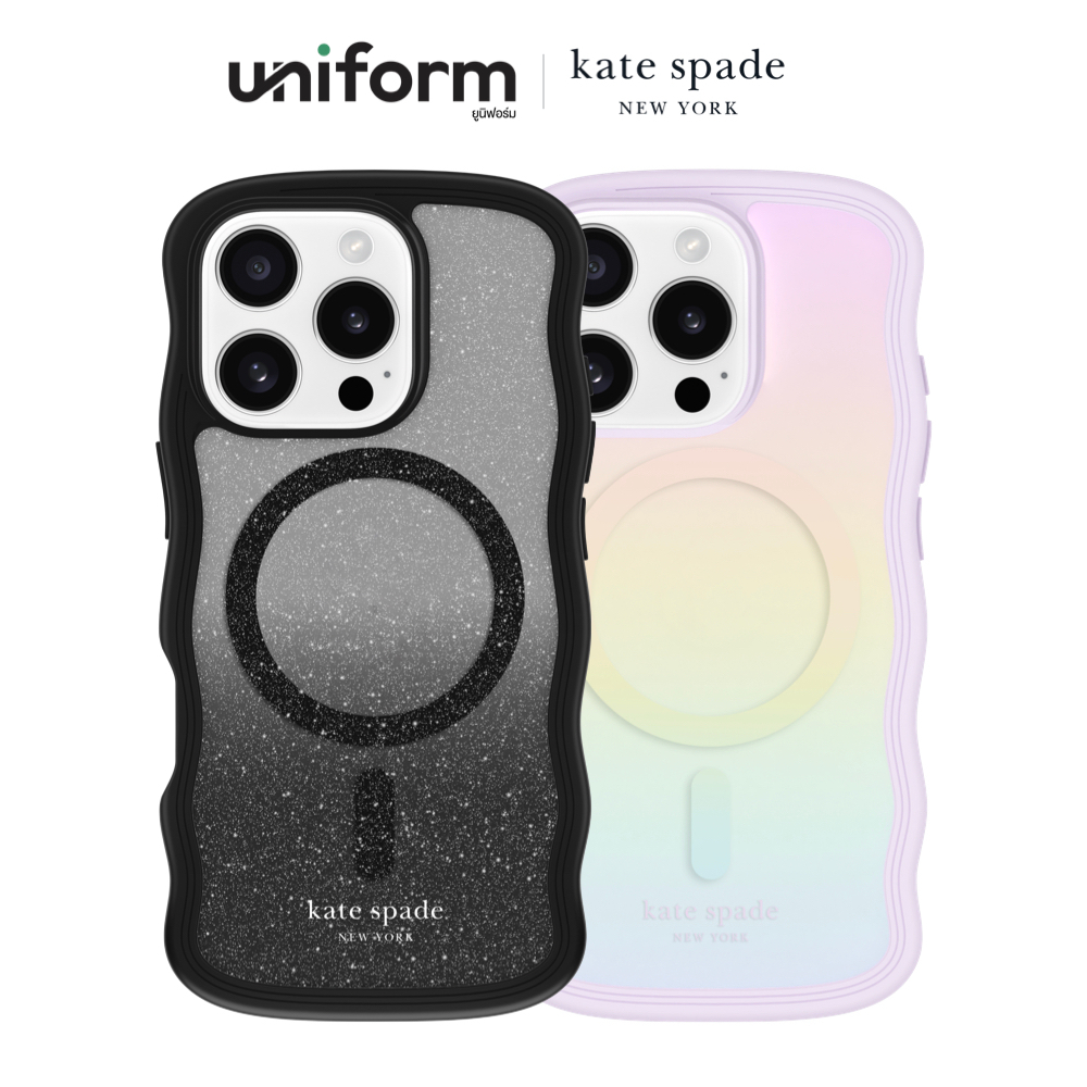 เคสมือถือ KATE SPADE Wavy Mag for iP 16 / 16 Plus / 16 Pro / 16 Pro Max - Nightfall / Opal Iridescent