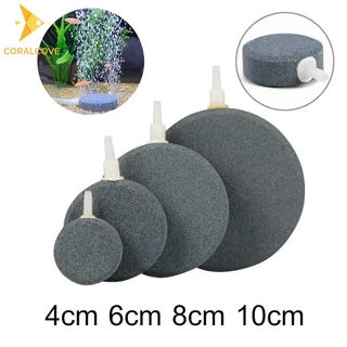 coralcoveshop หัวทรายละเอียด Air stone หัวทรายออกซิเจน หัวทรายจาน เพิ่มออกซิเจน ขนาด 4/6/8/10ซม.